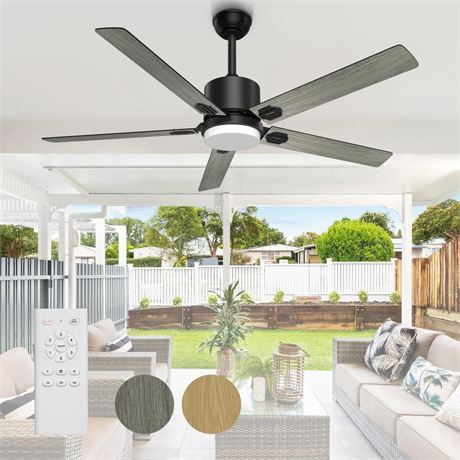 BECLOG Ceiling Fan with Lights, 60" Ceiling Fans with Lights & Remote Indoor