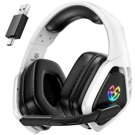 Wireless Gaming Headset for PC, Ps5, Ps4, 2.4 Ghz USB & Type-C Gaming