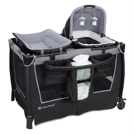 Baby Trend Simply Smart Nursery Center Playard with Bassinet and Travel Bag -