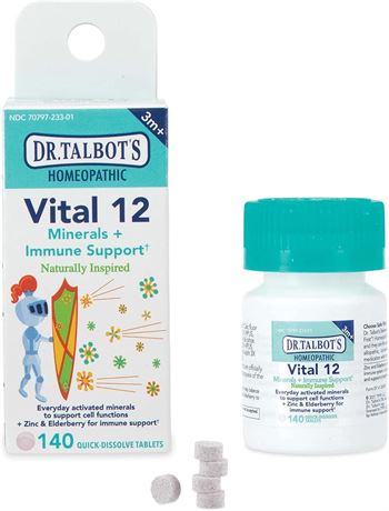 Dr. Talbot's Vital 12 Tablets, Naturally Inspired, Minerals and Immune Support,