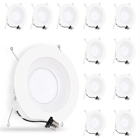 Energetic 5/6 Inch LED Recessed Lighting, 1000LM, 5000K Daylight Downlight,