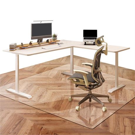 Office Chair Mat for Hardwood Floor: 63"x 51" Extra Large Chair Mats for Hard