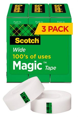 Scotch Magic Tape, 6 Rolls, Numerous Applications, Invisible, Engineered for