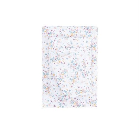 Mainstays Super Soft Brushed Microfiber Bed Sheet Set, White Floral, King, 4