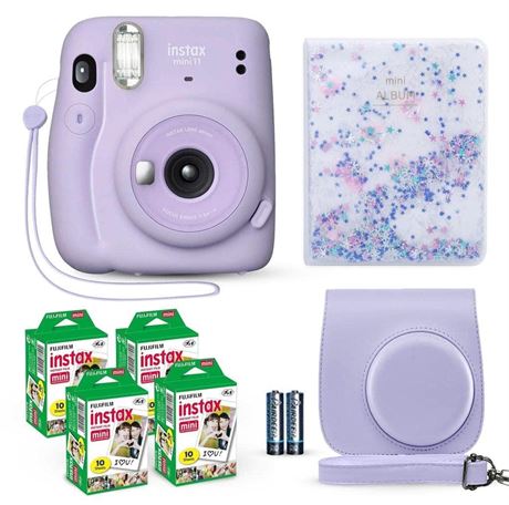 20 sheets Fujifilm Instax Mini 11 Instant Camera Lilac Purple + Fuji Film Value