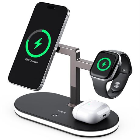 VBA 4 in 1 Wireless Charging Station for Apple MagSafe Charger,Fast Charging
