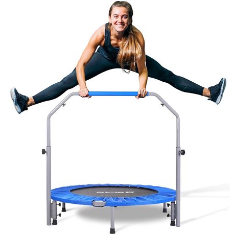 BCAN 40/48" Foldable Mini Trampoline Max Load 330lbs/440lbs, Fitness Rebounder