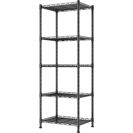 REGILLER 5-Wire Shelving Metal Storage Rack Adjustable Shelves, Standing