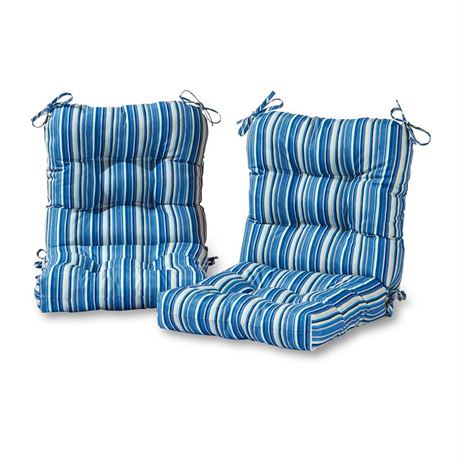 Greendale Home Fashions Outdoor Seat/Back Chair Cushion, 2 Count (Pack of 1),