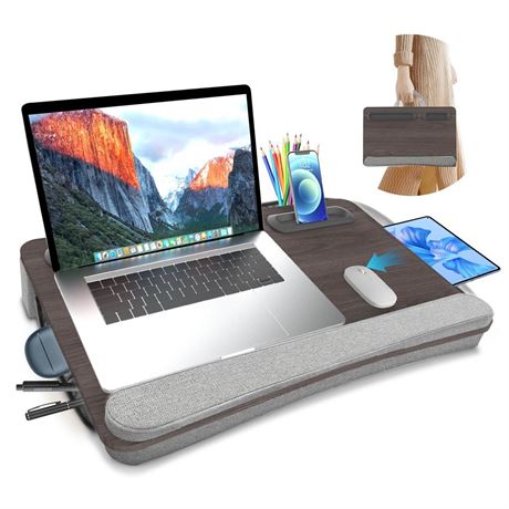 Laptop Desk for Bed, Home Office Lap Desk Fits up to 17 Inches Laptop with