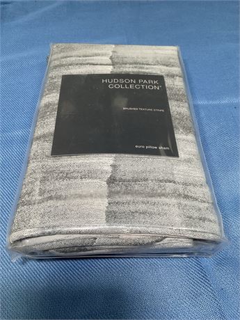 Hudson Park Collection Brushed Texture Stripe Euro Sham cover - Exclusive