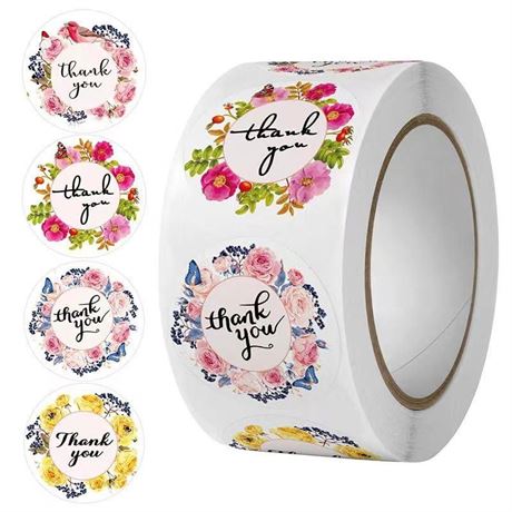 Thank You Stickers, Flower Decoration Sticker, Thank You Labels Sealing