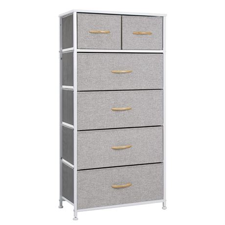 Crestlive Products Vertical Dresser Storage Tower - Sturdy Steel Frame, Wood