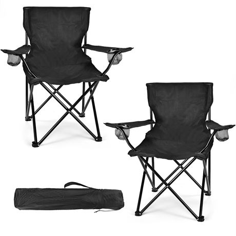 2 Pack Camping Chairs - Lightweight and Supportive Chairs for Teens and