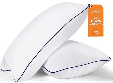 MZOIMZO Bed Pillows for Sleeping- King Size, Set of 2, Cooling Hotel Quality