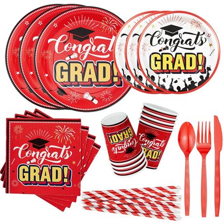 192pcs Graduation Party Supplies, Graduation Party Decorations Class of 2024