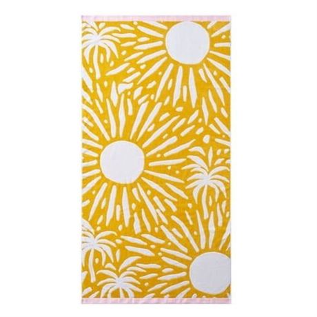 Better Homes & Gardens Cotton-Blend Beach Towel  72 X 38 in  Sunburst