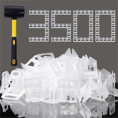 Tile Leveling System Clips 1/16 Inch 3500 Piece Tile Spacers Clips and 16 oz