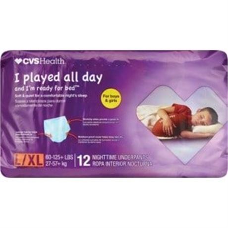 CVS Nighttime Underpants, L/XL, 12 CT