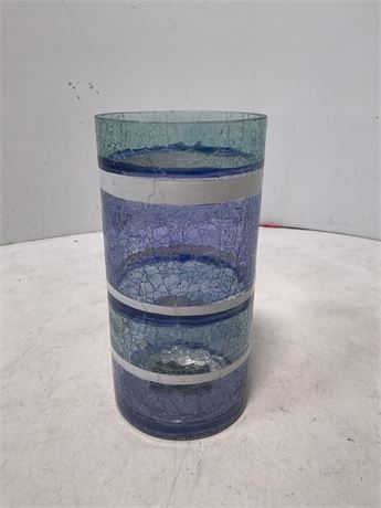 Blue crystallized jar