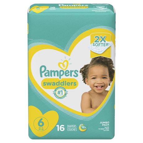 Pampers Swaddlers Diapers, Size 6, 16 Ct | CVS