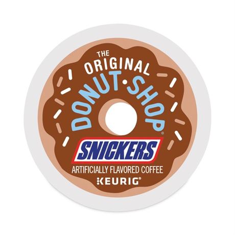 4 PK (96) Original Donut Shop Snickers, Keurig Single Serve K-Cup Pods, Flavored