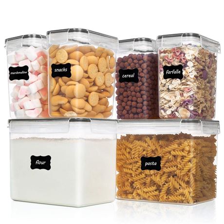 Vtopmart Airtight Food Storage Containers 6 Pieces - Plastic BPA Free Kitchen