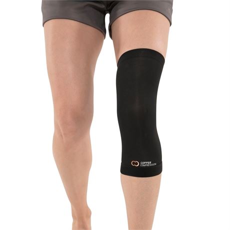 Copper Compression Knee Brace and Support Sleeve for Women and Men - Large /