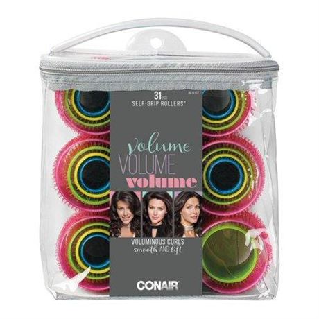 Conair Classic Volumizing Hair Self Grip Rollers  Assorted Sizes  Neon Colors