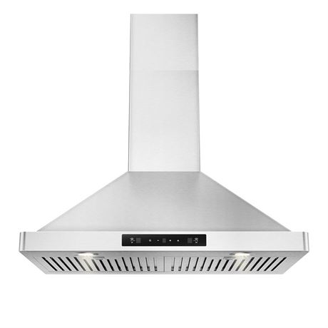 30 inch Wall Mount Range Hood 800CFM, with DC Motor, Stainless Steel Vent Hood