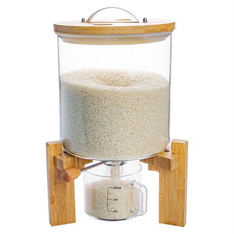 Rice Dispenser, Rice Storage Container, Flour and Cereal Container for Kitchen