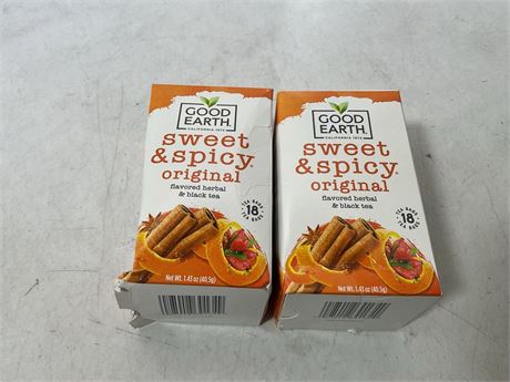 Good Earth Sweet & Spicy Herbal & Black Tea, 18 Count Tea Bags (Pack of 6)2