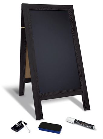 Better Office Products Magnetic A-Frame Chalkboard Sign, Extra Large 20" x 40",