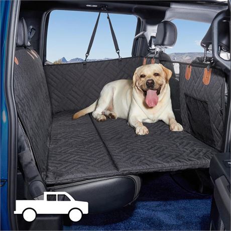 Dog Seat Cover and Bed for Trucks - Back Seat Extender and Hammock for large