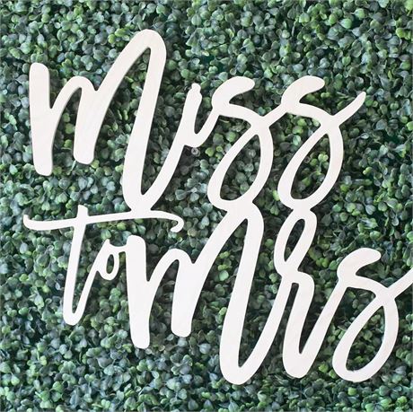 Miss to Mrs Wood Sign, Wedding Backdrop, Wedding Bar Sign, Bridal Shower, Bride