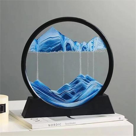 AIHYING Moving Sand Art Liquid Motion 3D Round Glass Deep Sea Sandscapes