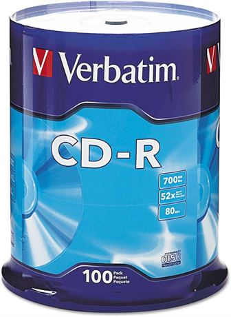 Verbatim CD-R Blank Discs 700MB 80 Minutes 52X Recordable Disc for Data and