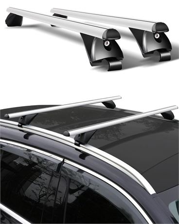 Car Roof Rack Cross Bars 49” Thick Aluminum Crossbars Universal Roof Rack