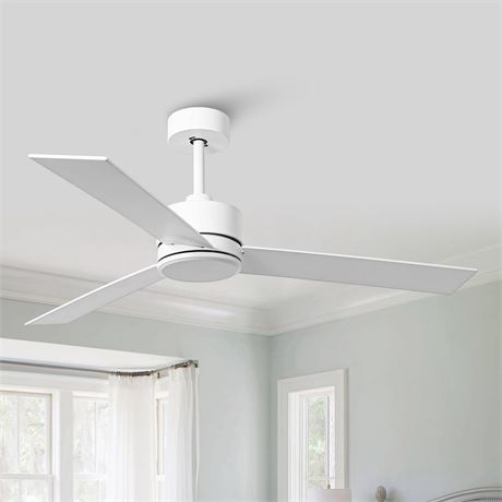 Ceiling Fan without Light, 52 Inch Modern Ceiling Fan No Light with Remote for