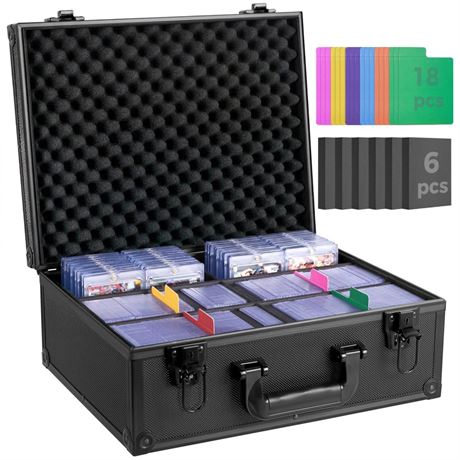 Top Loader Storage Box, Trading Card Case for Sports Cards, Fits 3" x 4" 35PT