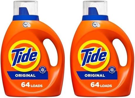 Tide Liquid Laundry Detergent  Original  64 Loads  84 Fl Oz  HE Compatible