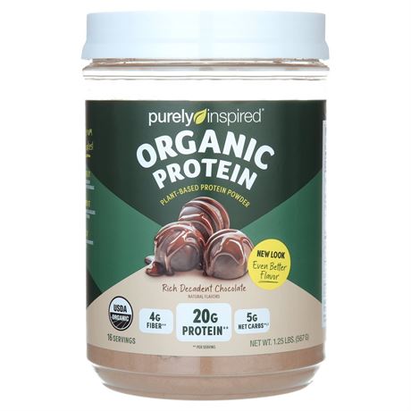 Purely Inspired Organic Plant Protein Powder, Decadent Chocolate, 20g Protein,