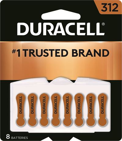 Duracell - Piles 1,4 V Zinc Air EasyTab Pour Prothèses Auditives, Taille 312,