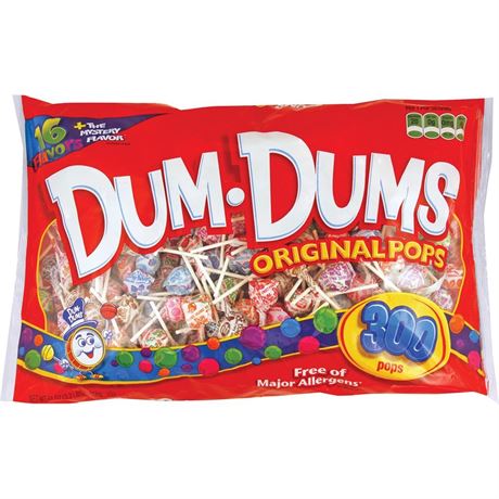 Dum Dums Lollipops Original Mix Flavor Lollipops Free of Major Allergens  300