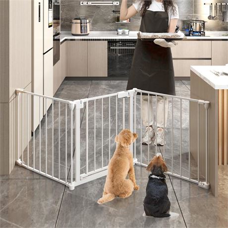 25.6" Tall Baby Gate,80" Extra Wide Baby Gate Easy to Pass,Auto Close Dog Gate