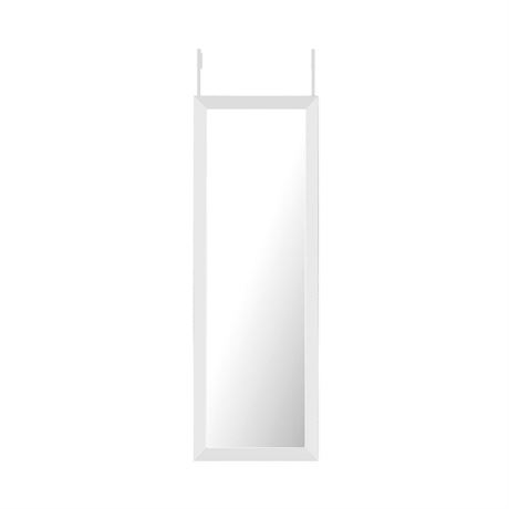 Mirrorize Over the Door Full Length Dressing Mirror - 42" X 14" - White