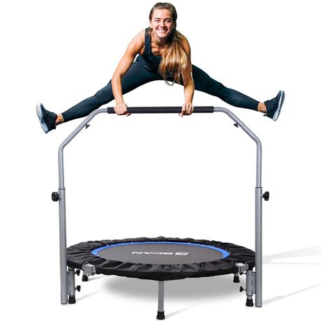 BCAN 40/48" Foldable Mini Trampoline Max Load 330lbs/440lbs, Fitness Rebounder