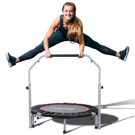 BCAN 40/48" Foldable Mini Trampoline Max Load 330lbs/440lbs, Fitness Rebounder