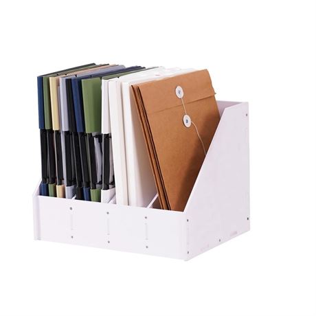 Vertical Magazine File Holder Desk Oragnizer, Binder File Folder Rack for