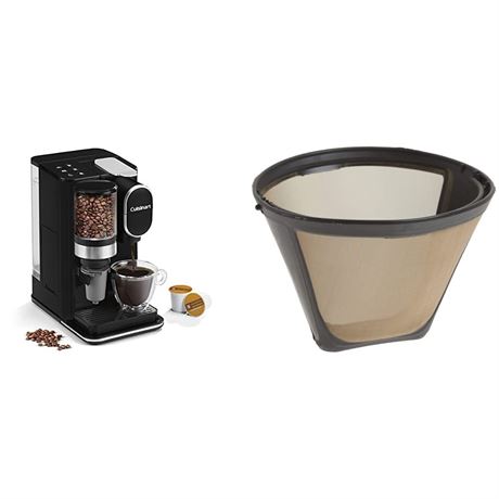 Cuisinart Single Serve Coffee Maker + Coffee Grinder, 48-Ounce Removable